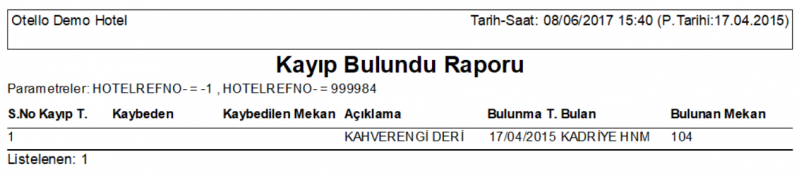 Dosya:Oda Raporlari KayipBulunduRaporu Rapor.PNG